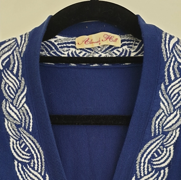 Alannah Hill, Size 8, navy patterned cardigan - Picture 2 of 5